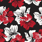 Hibiscus at Night Floral Cosmetic Bag