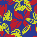 Vibrant Abstract Floral Cosmetic Bag