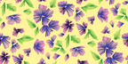 Fanning Purple Flora Cosmetic Bag