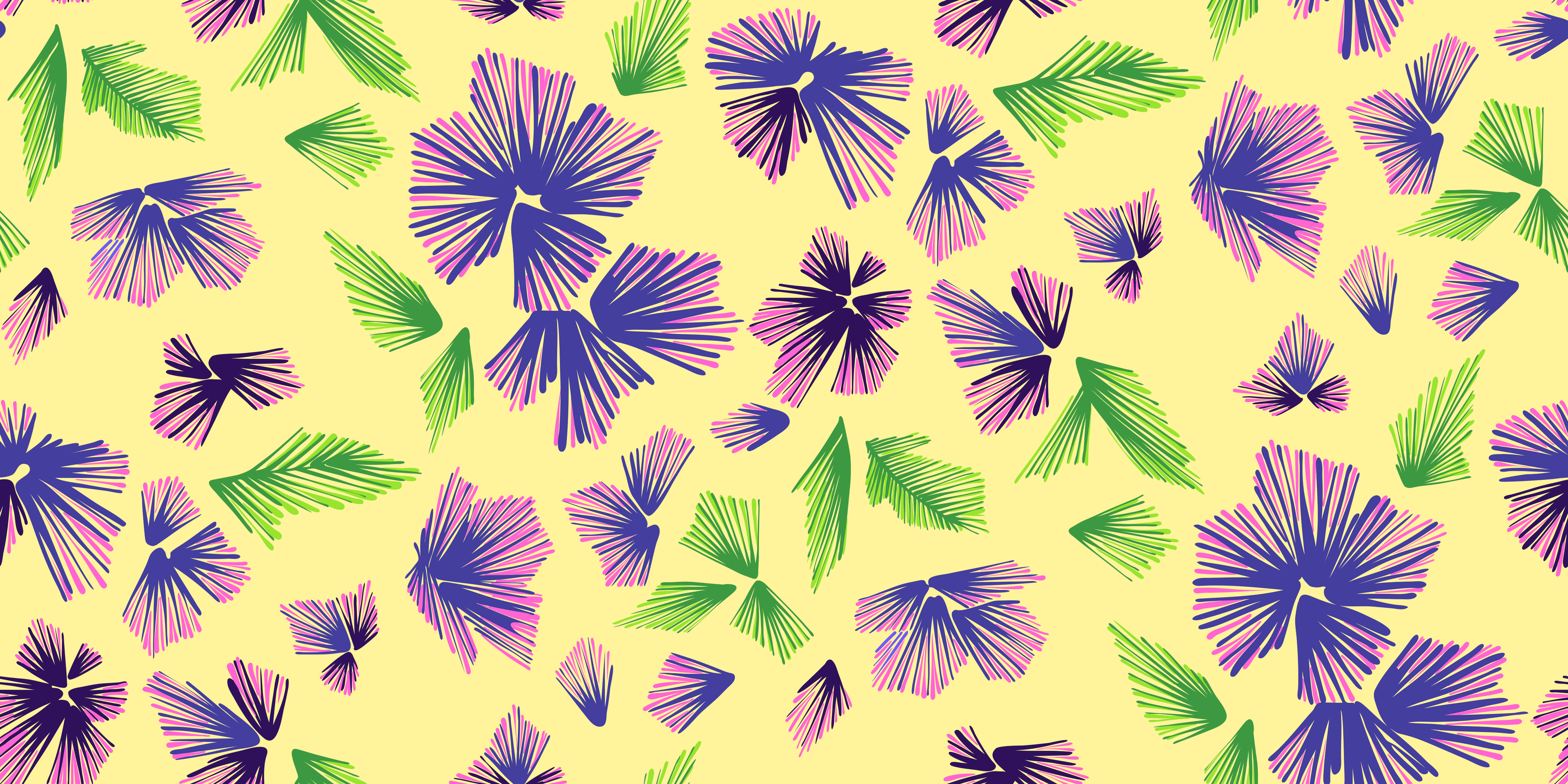 Fanning Purple Flora Cosmetic Bag