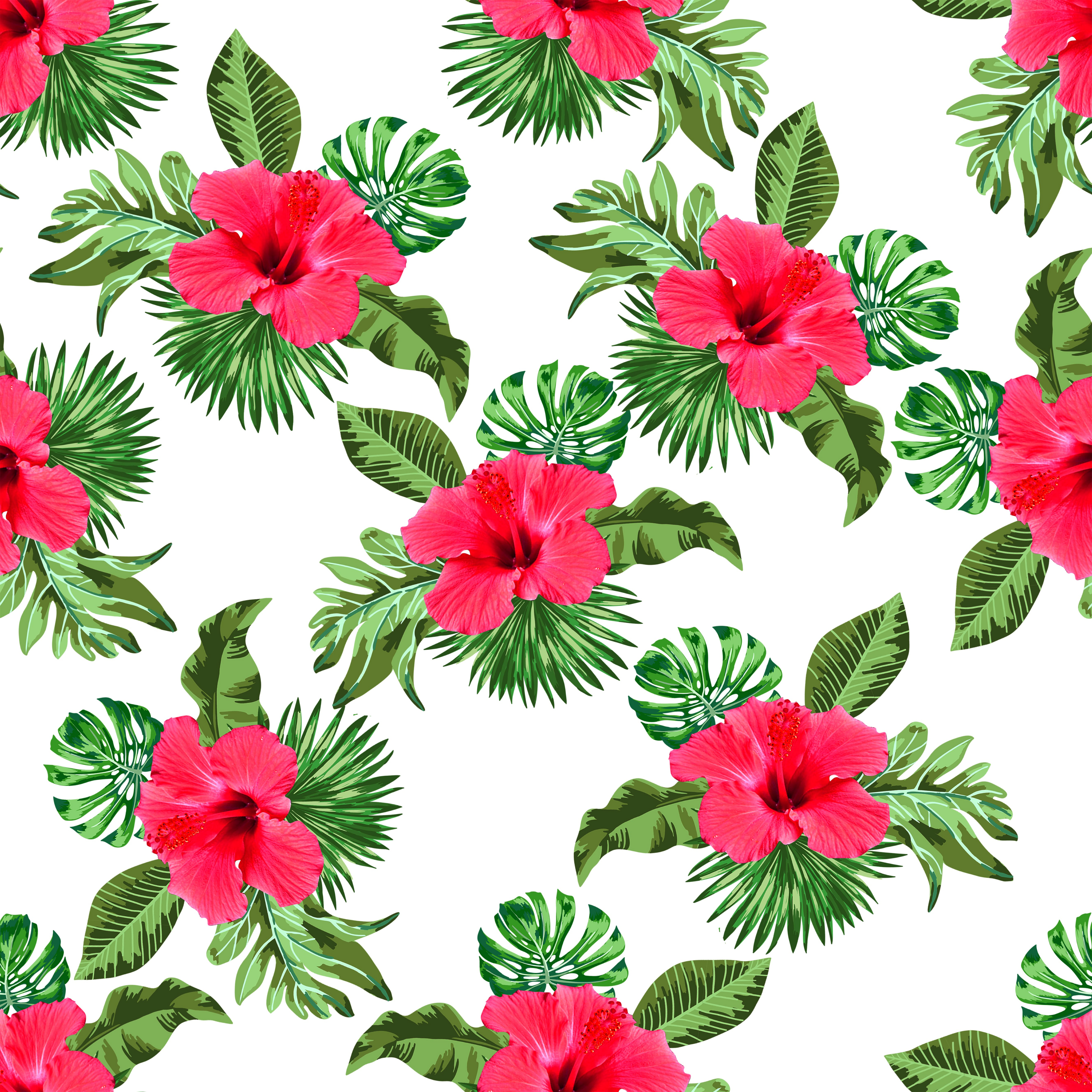 Red Hibiscus Island Cosmetic Bag