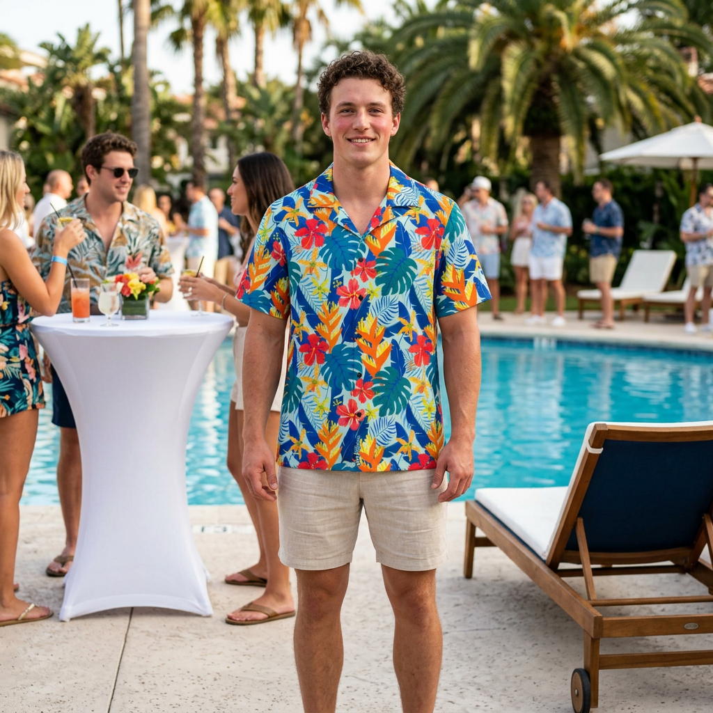 Tropical Beach Flowers Hawaiian Shirt
