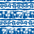 Blue Palm Stripes Weekender Bag