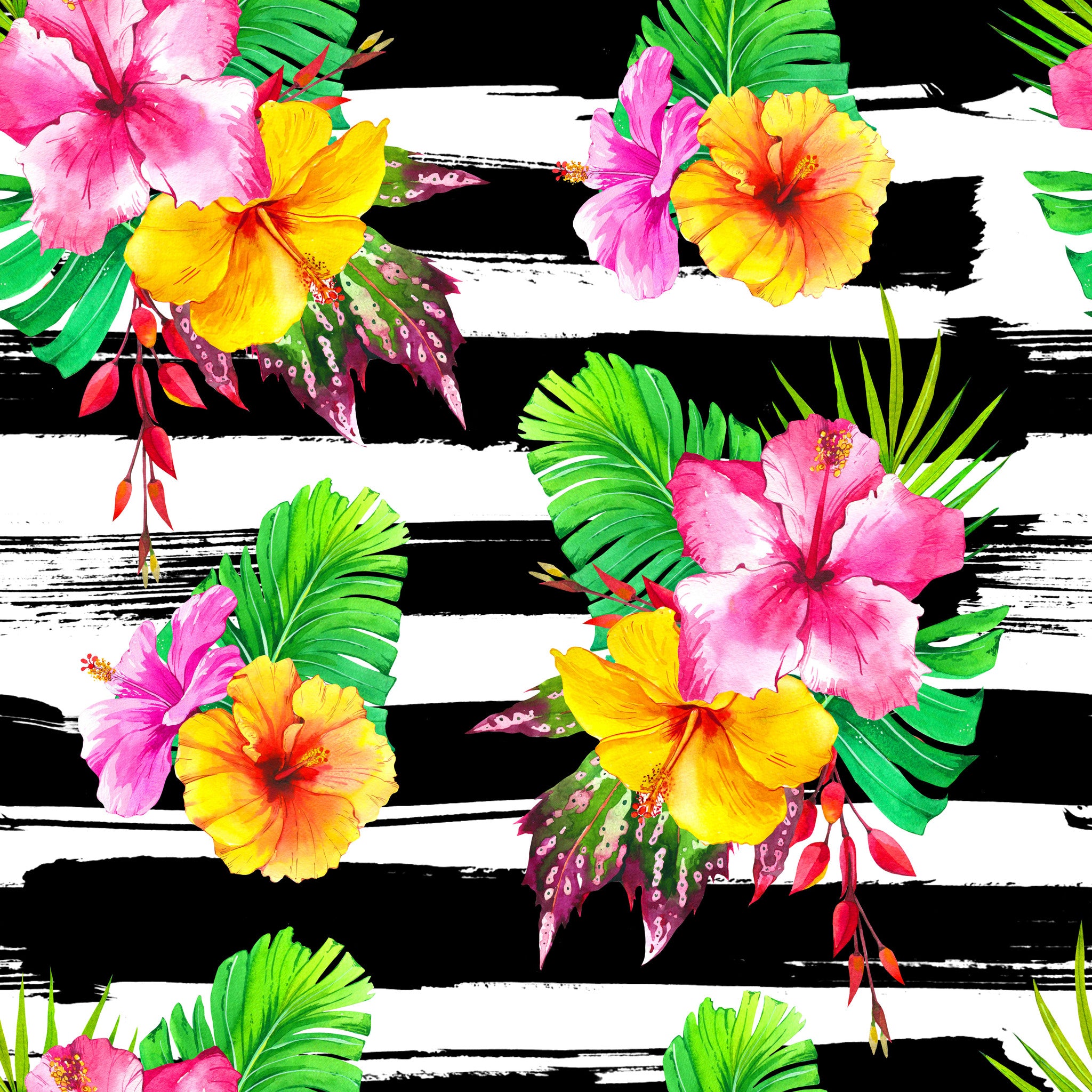Zebra Hibiscus Floral Weekender Bag
