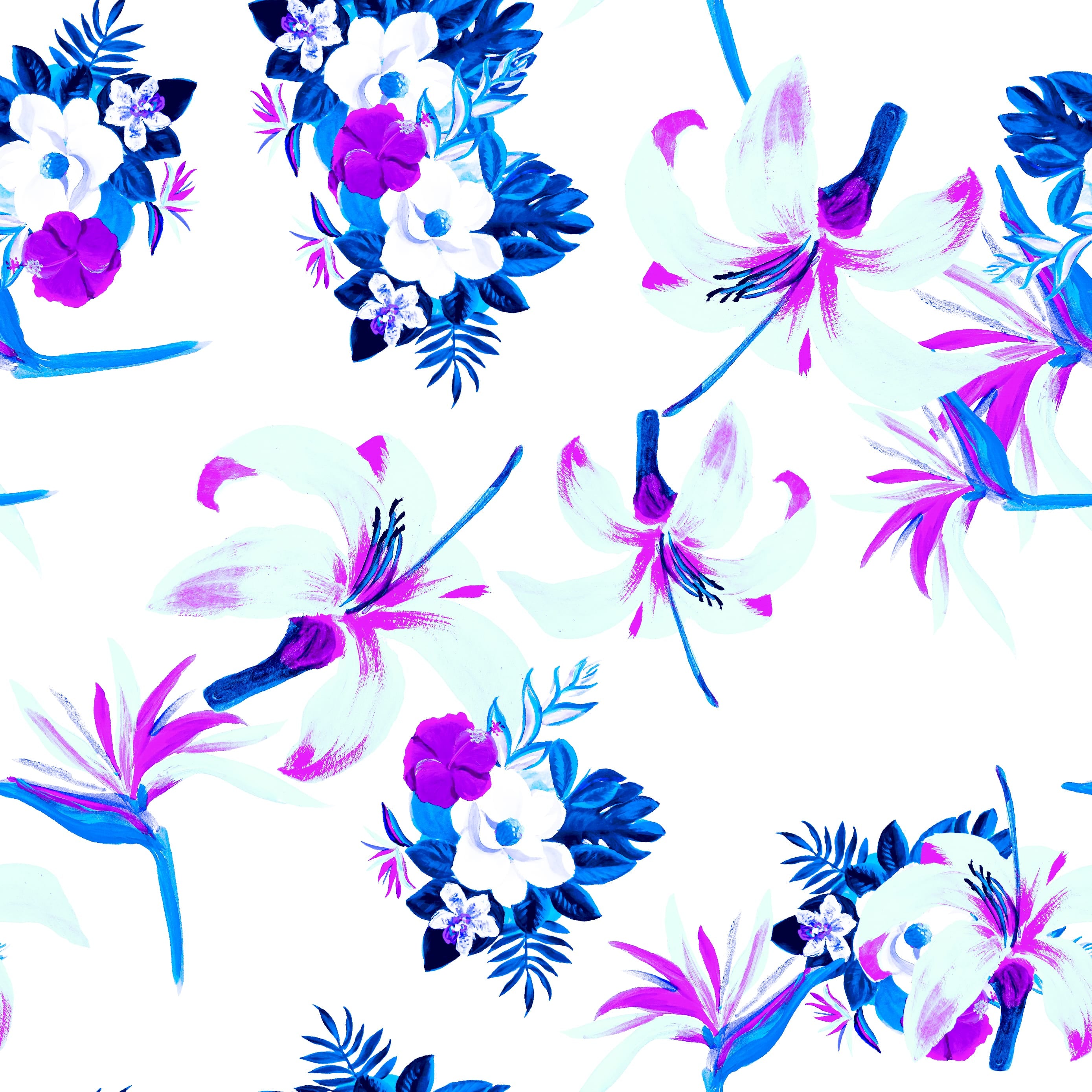 Purple Watercolor Petals Weekender Bag