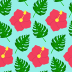 Monstera Leaf Hibiscus Sundress