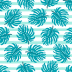 Blue Monstera Floral Sundress