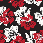Hibiscus at Night Floral Skater Skirt