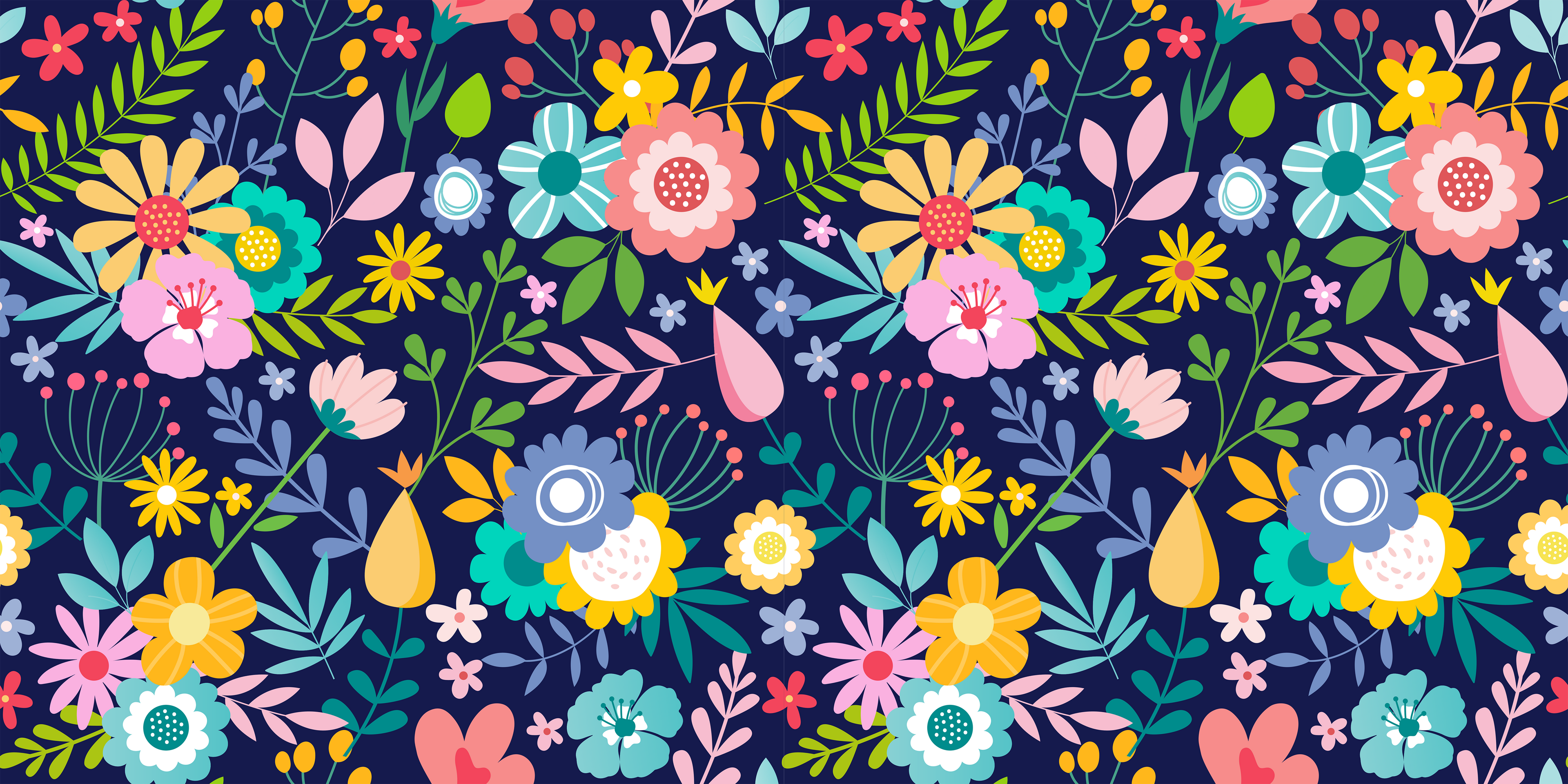 Floral Night Bouquet Skater Skirt