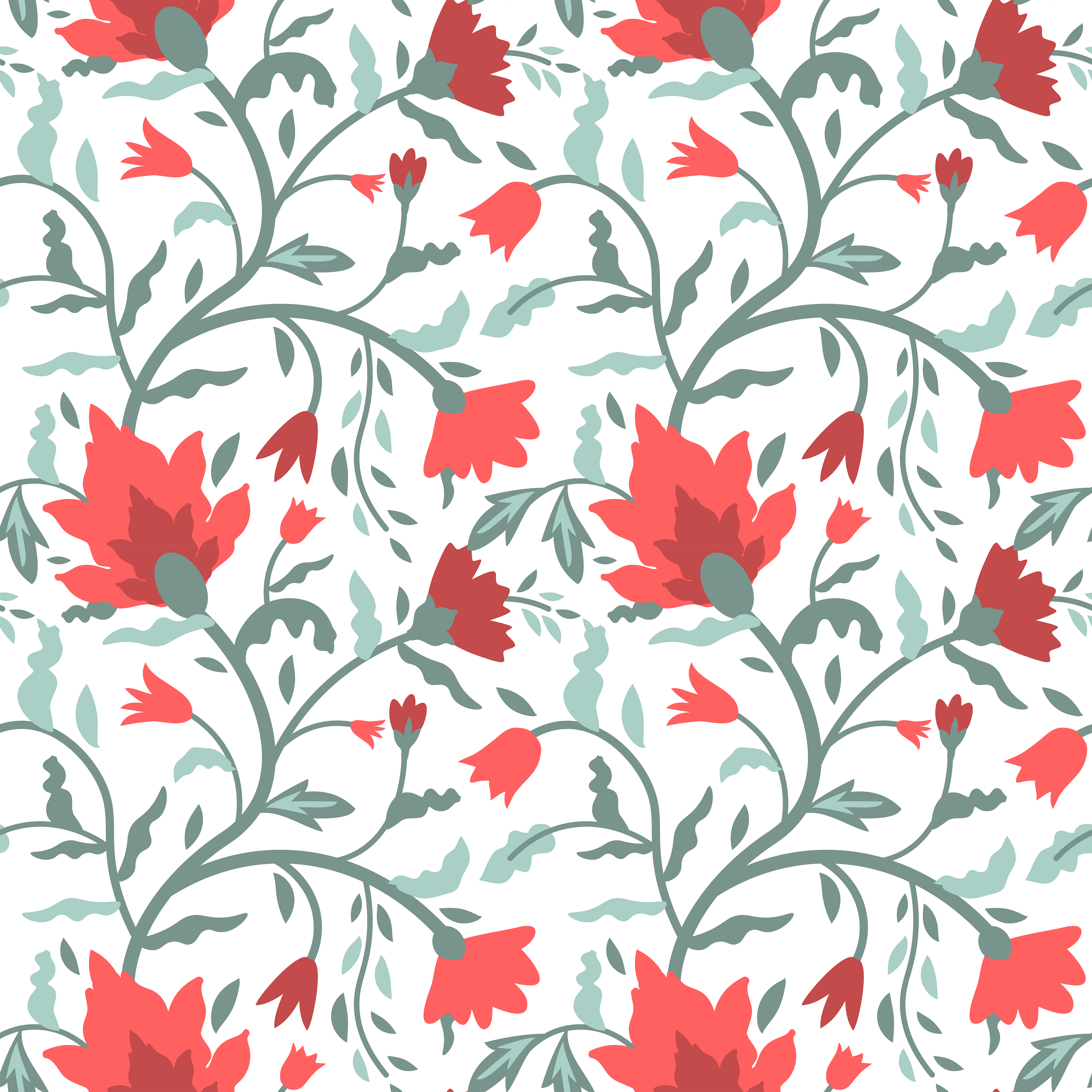 Flowering Vines Floral Swim Trunks