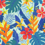 Tropical Beach Flowers Swim Trunks