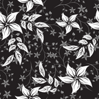 Black Landscape Floral Leggings