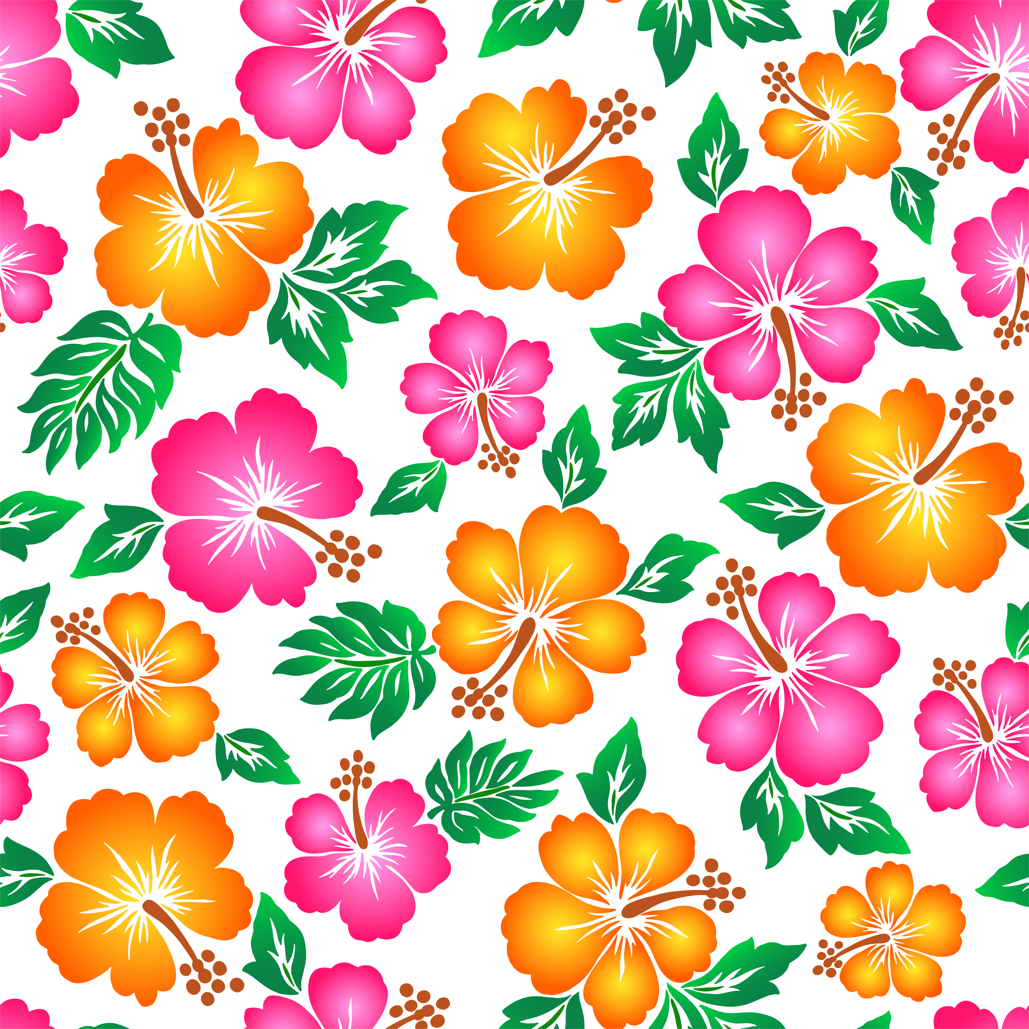 Tropical Gardens on White Leggings