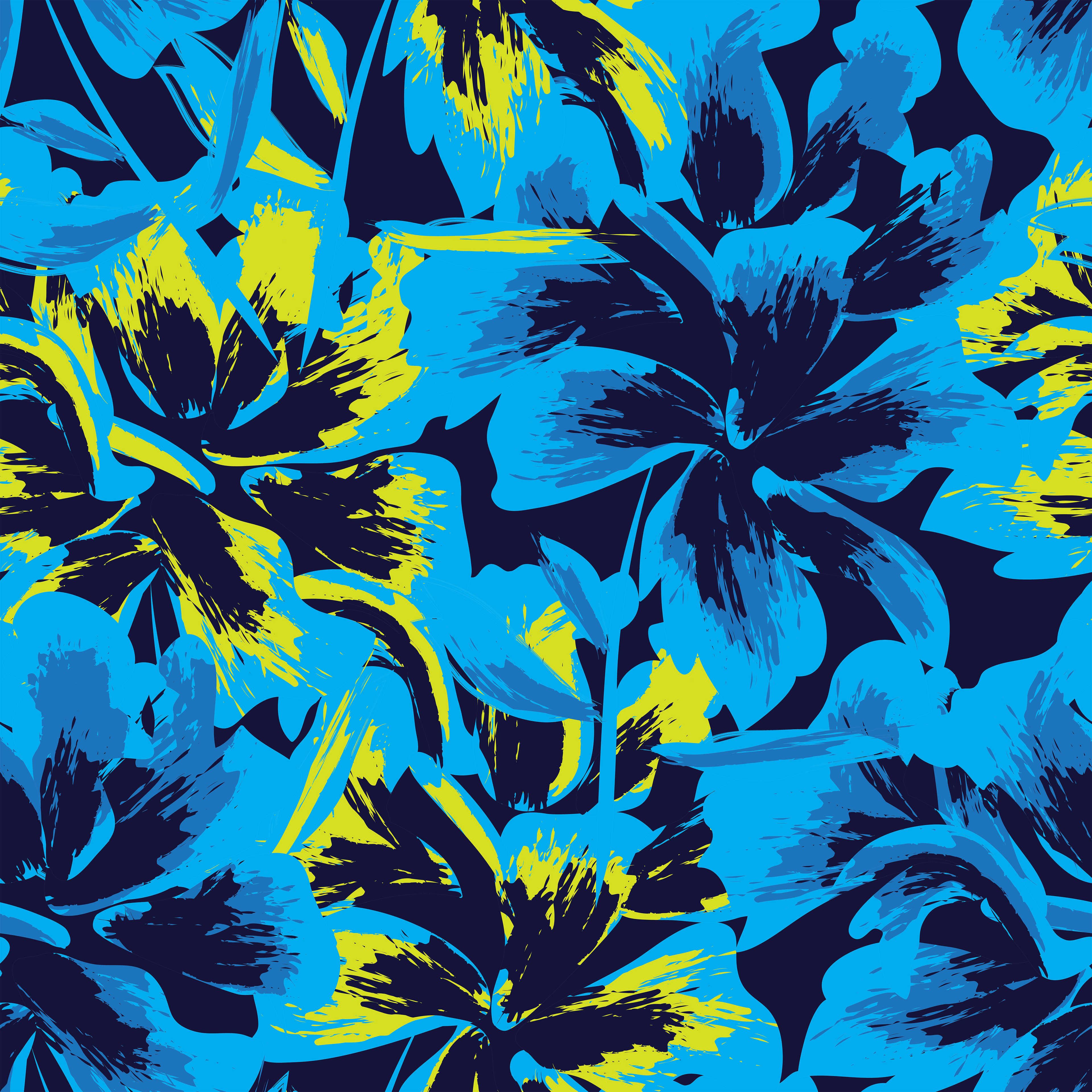 Black Light Hibiscus Leggings