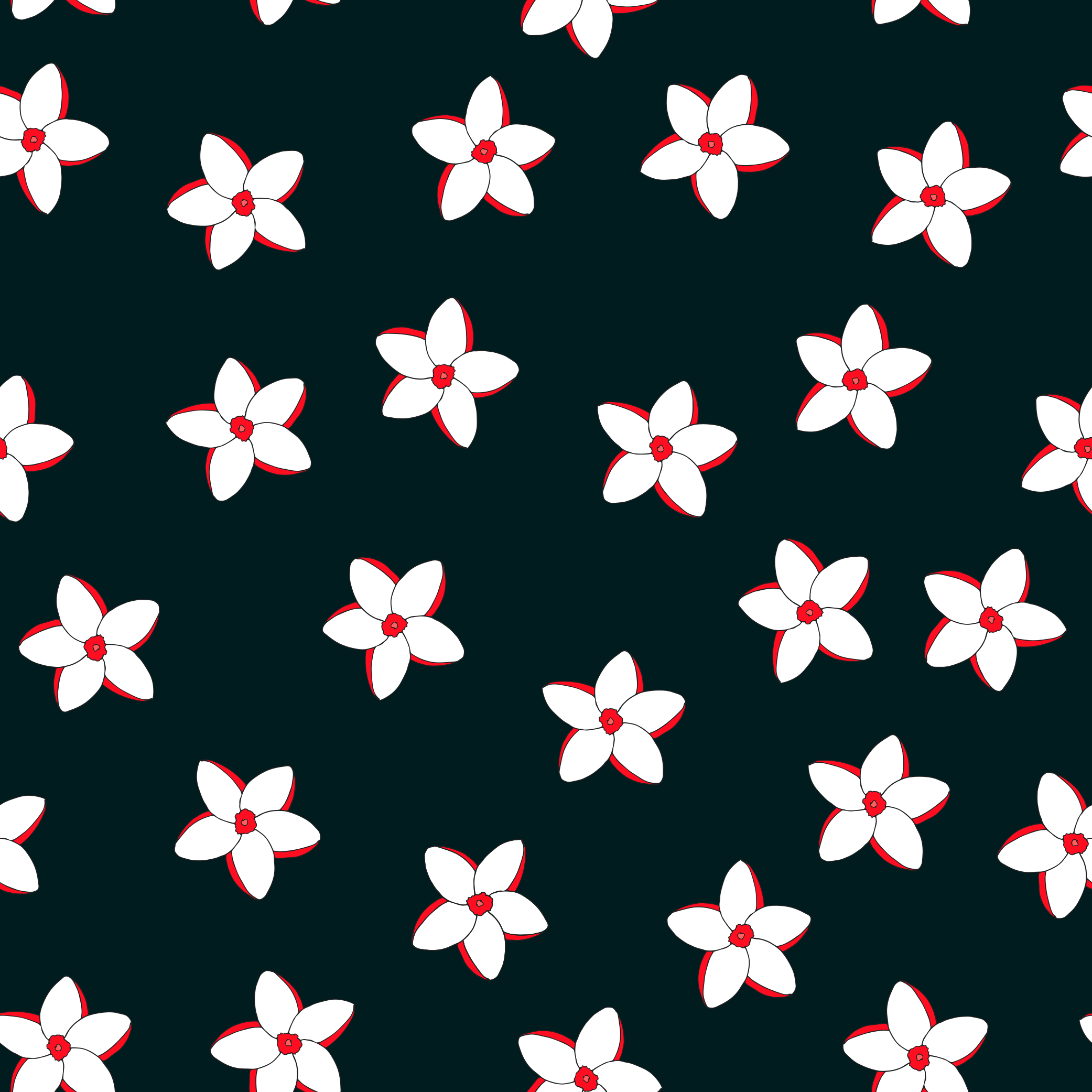 Flowering Daisies Floral Leggings