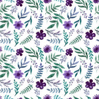 Violet Watercolor Floral Leggings