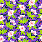 Purple Leaf Hibiscus Bike Shorts