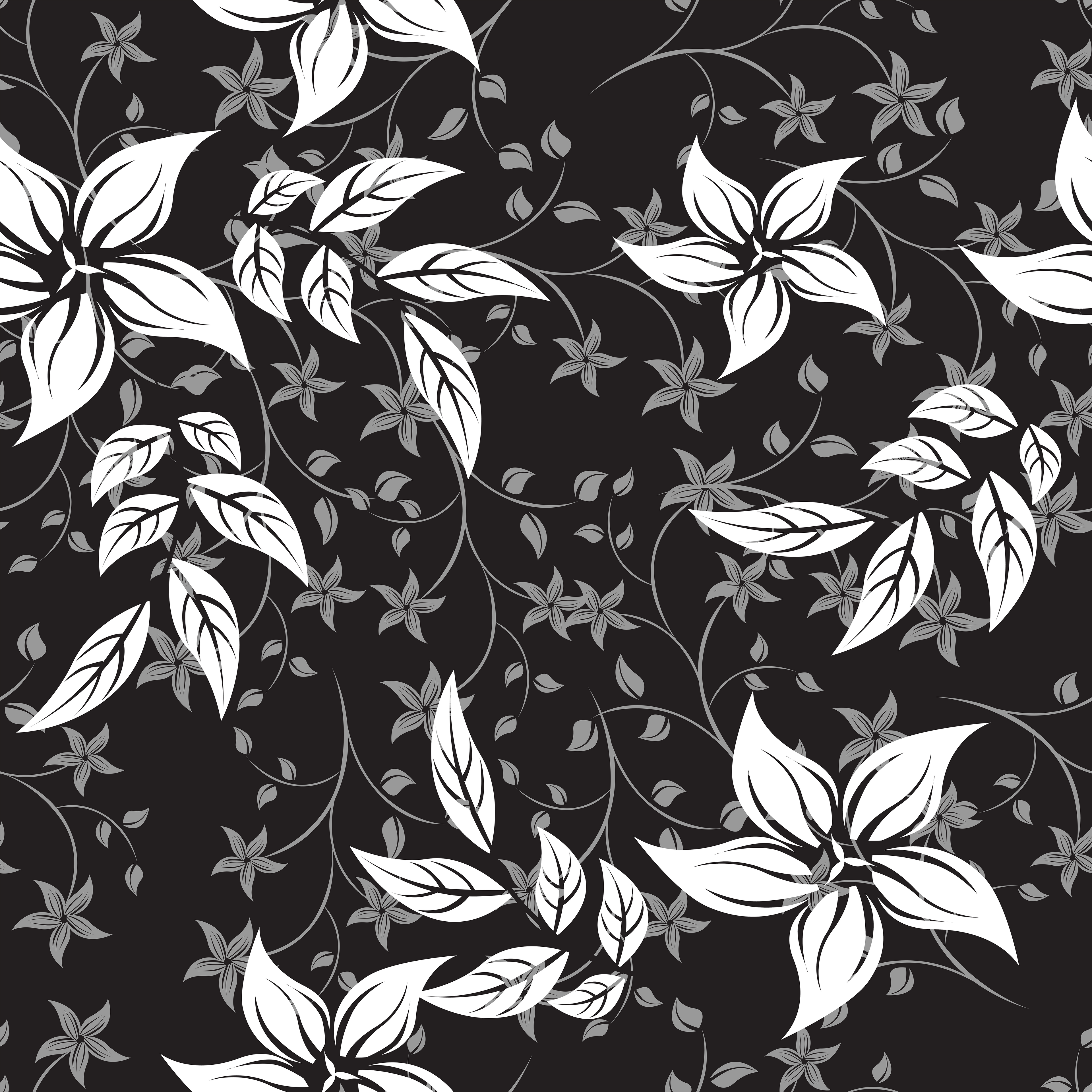Black Landscape Floral Polo Shirt