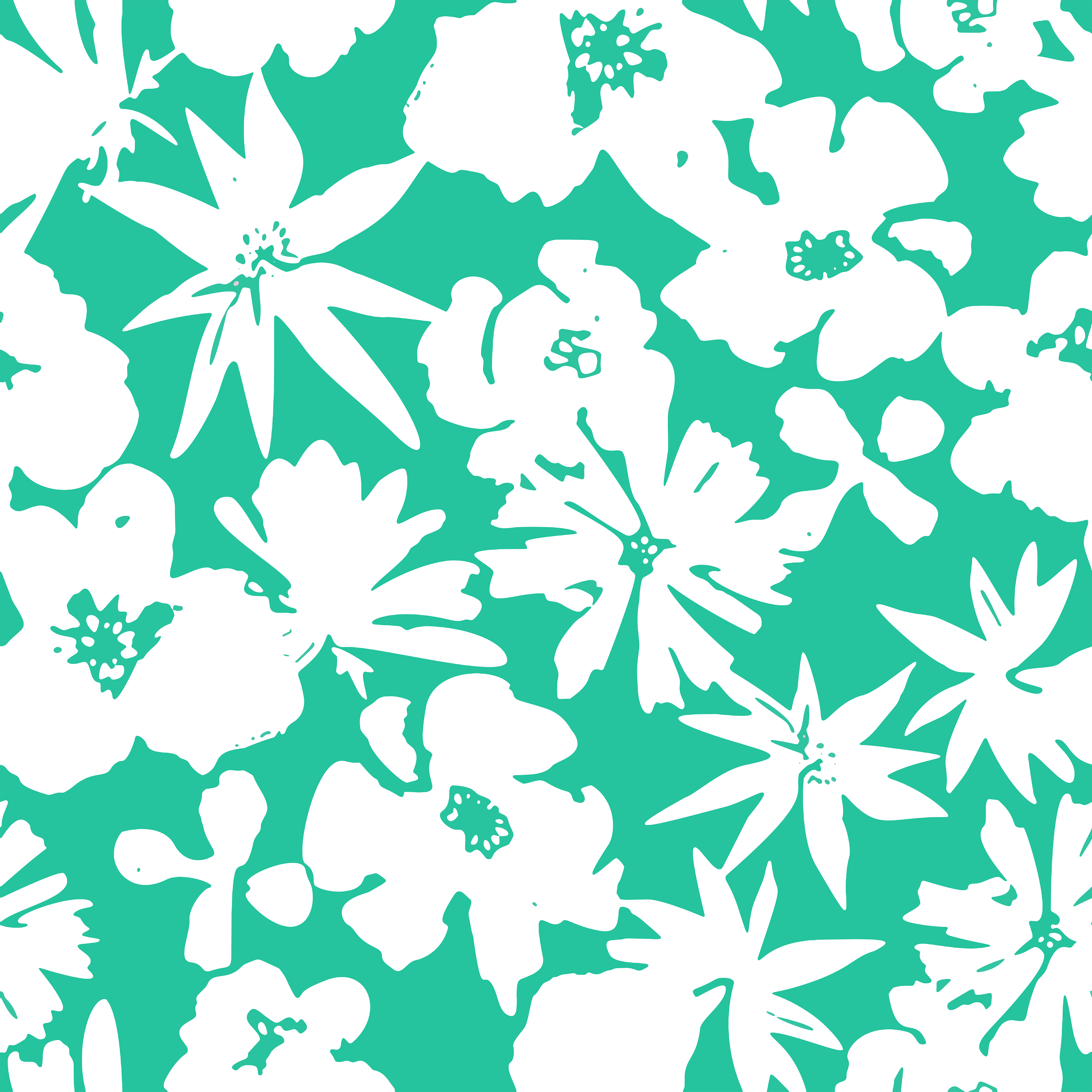 Seafoam Hibiscus Floral Polo Shirt