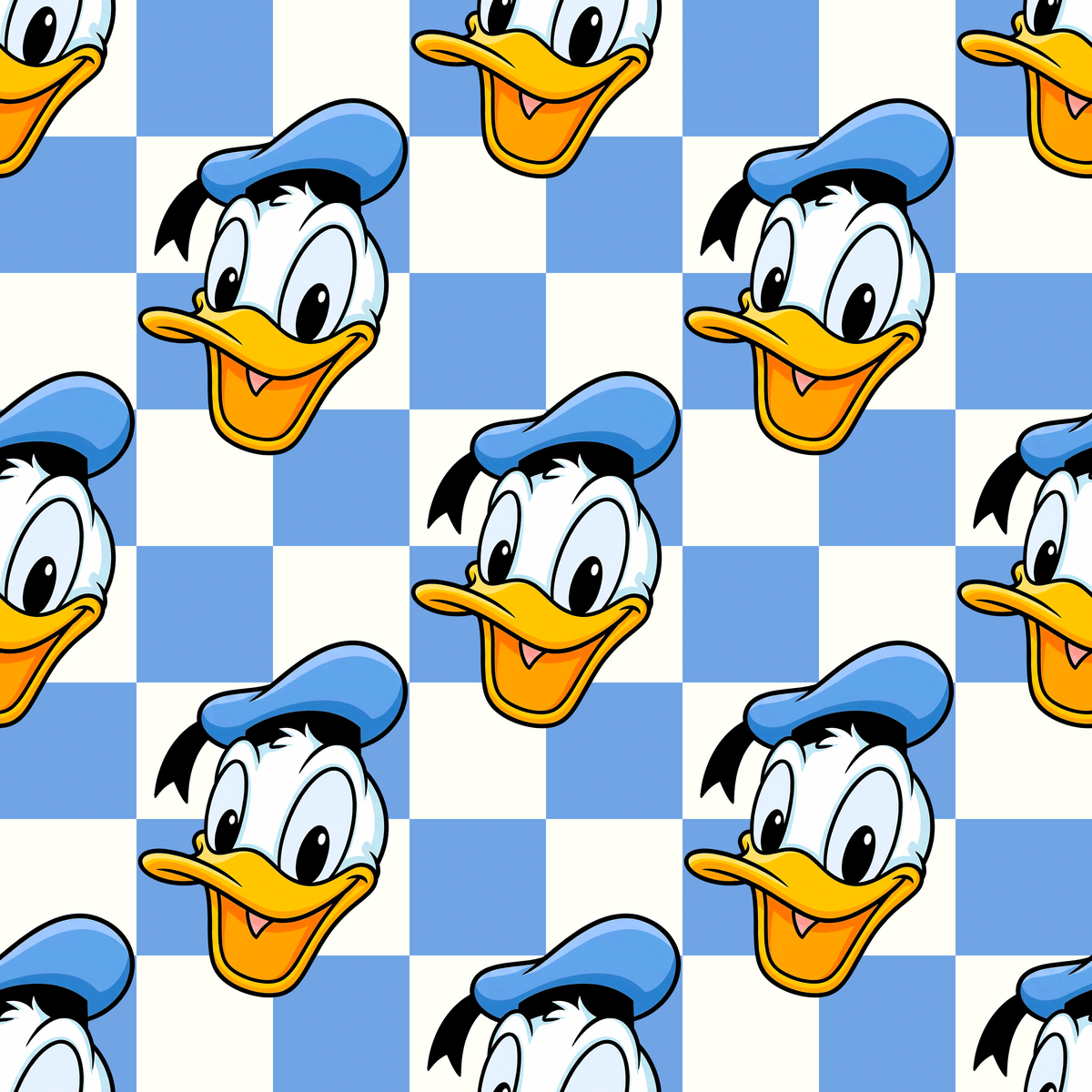 Blue Checkerboard Donald Mens Necktie