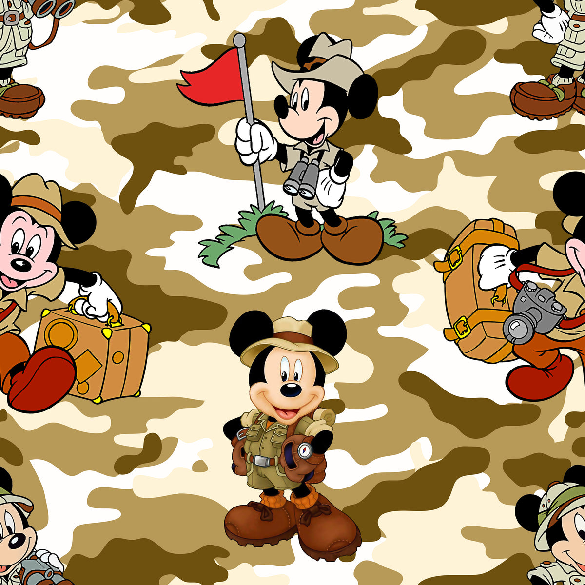 Jungle Camo Mickey Cosmetic Bag