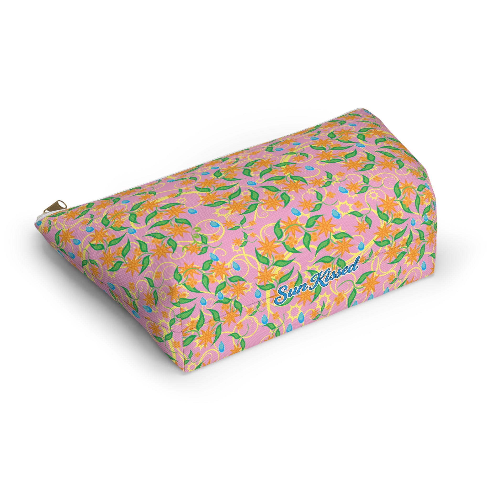 Blooming Floral Pinwheels Cosmetic Bag