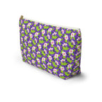 Purple Leaf Hibiscus Cosmetic Bag
