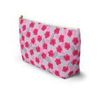 Fuschia Jamaica Flower Cosmetic Bag