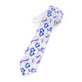 Purple Watercolor Petals Mens Necktie