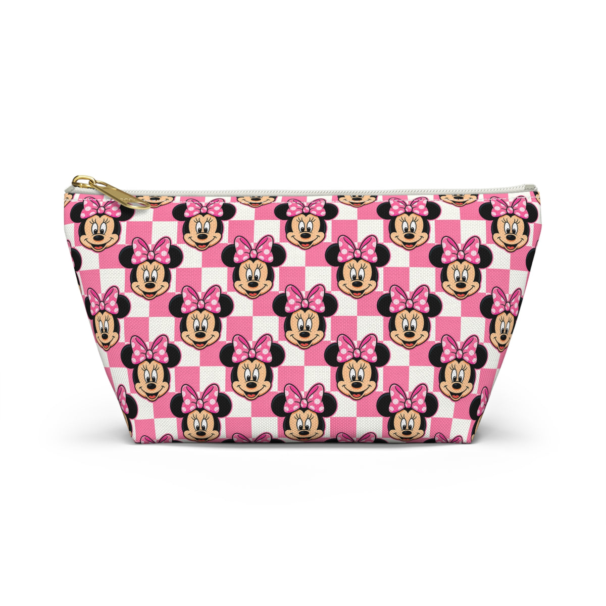 Pink Checkerboard Minnie Cosmetic Bag
