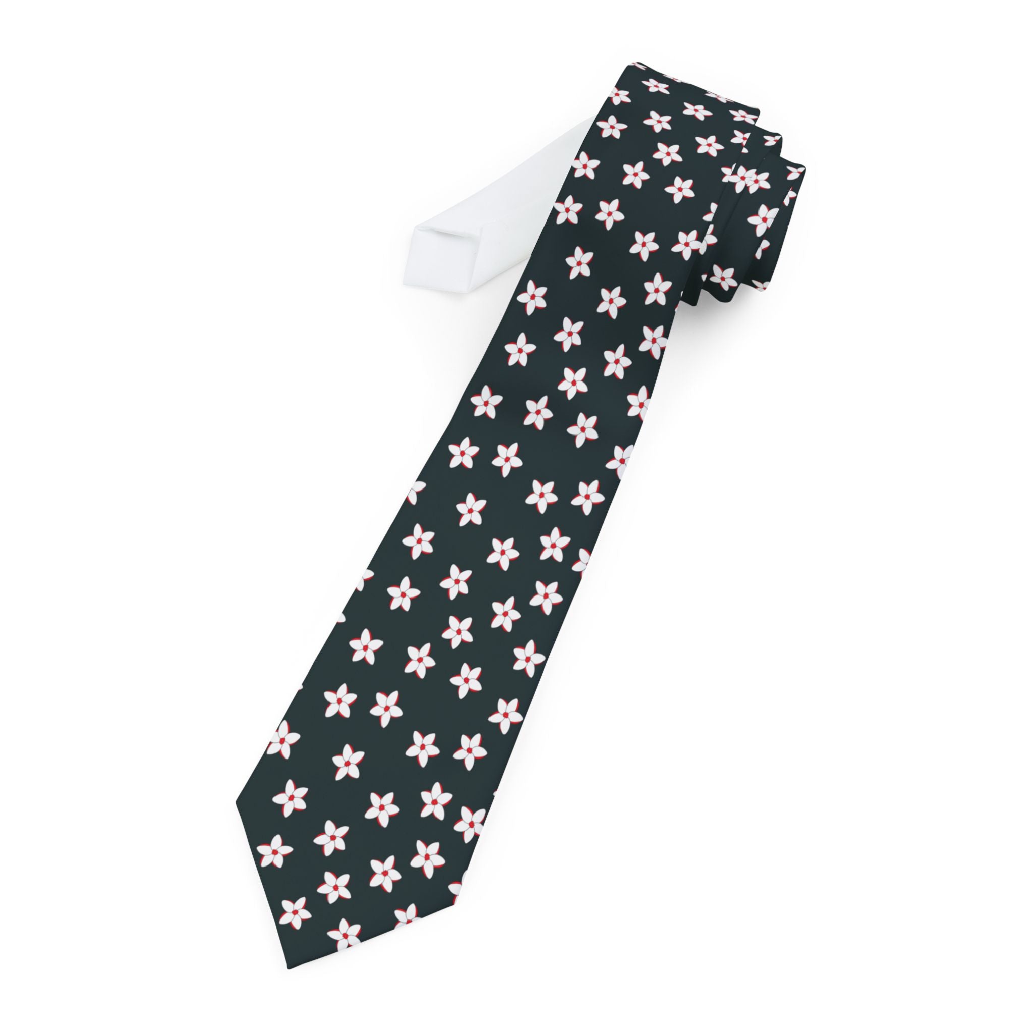 Flowering Daisies Floral Mens Necktie