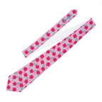 Fuschia Jamaica Flower Mens Necktie