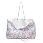 Tropical Flower Hearts Weekender Bag