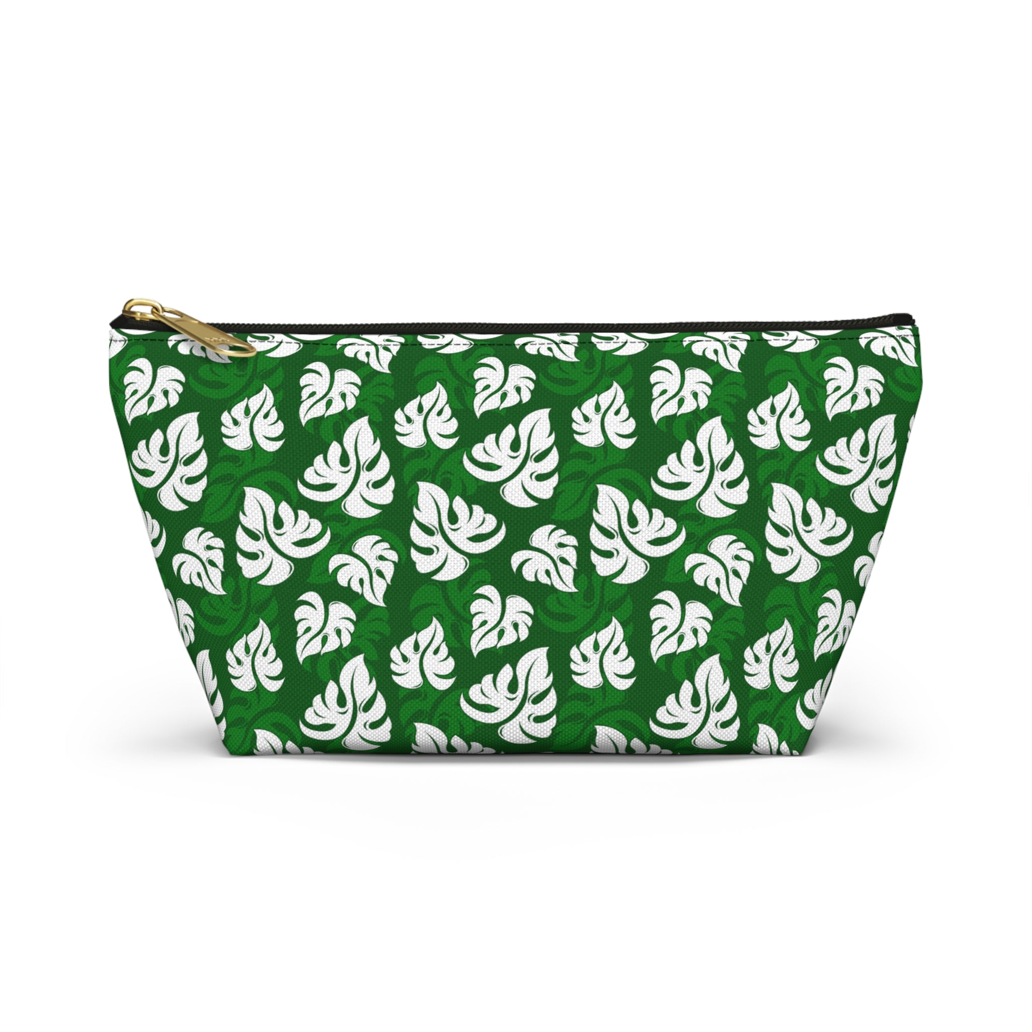 Monstera on Green Cosmetic Bag
