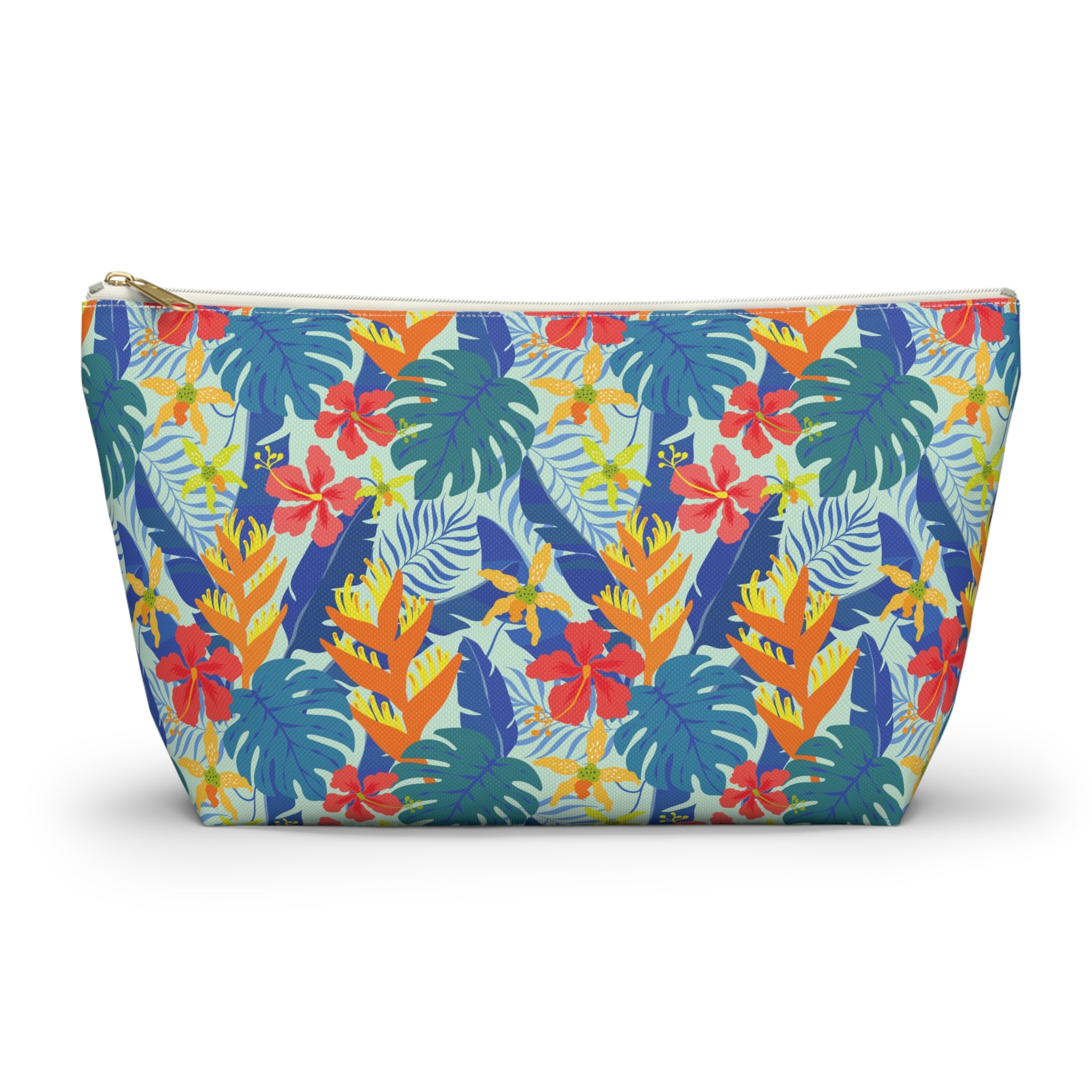 Tropical Beach Flowers Cosmetic Bag