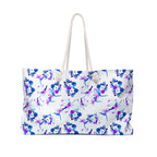 Purple Watercolor Petals Weekender Bag