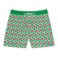 Monstera Leaf Hibiscus Swim Trunks