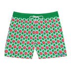 Monstera Leaf Hibiscus Swim Trunks