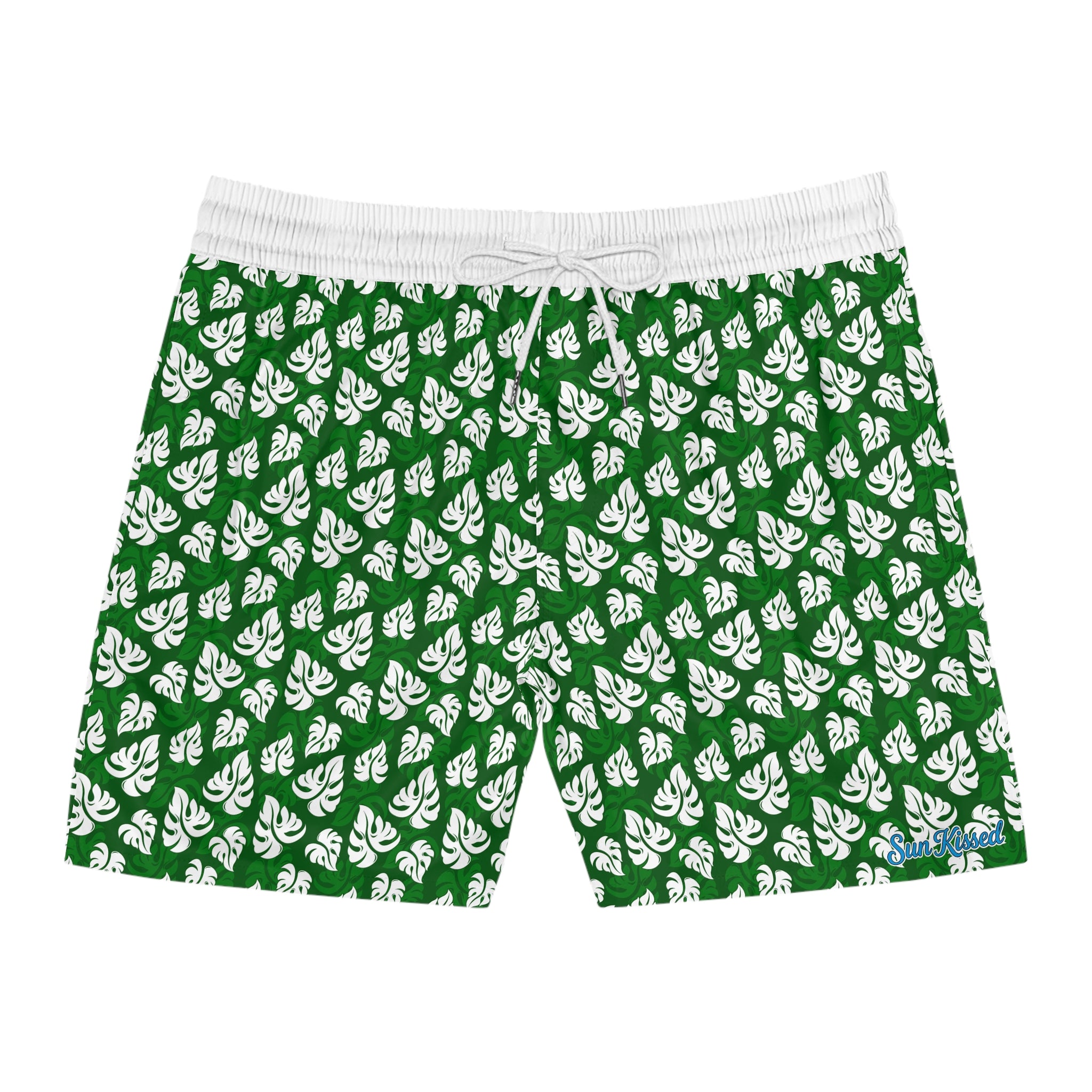 Monstera on Green Swim Trunks