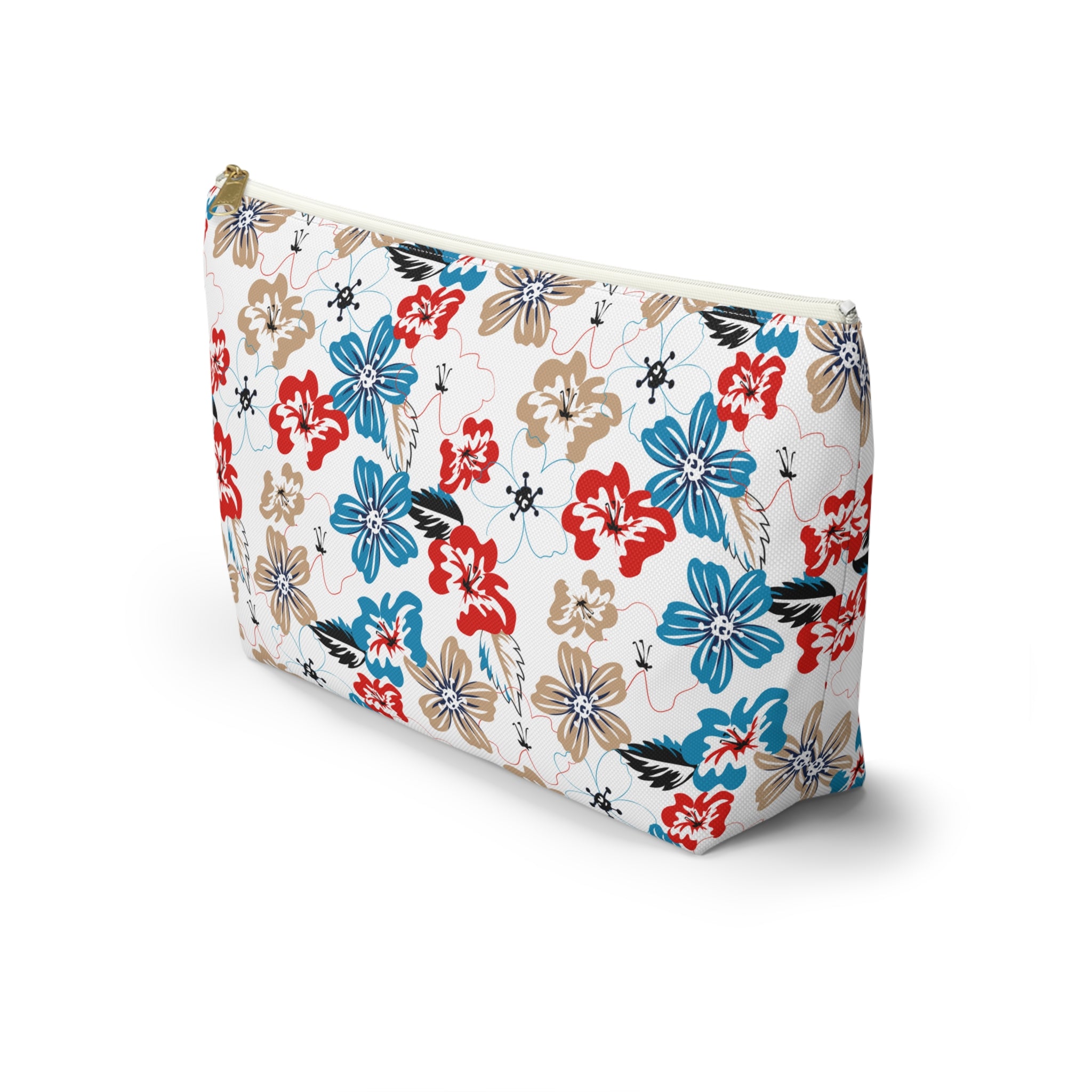 Floating Blooms Floral Cosmetic Bag