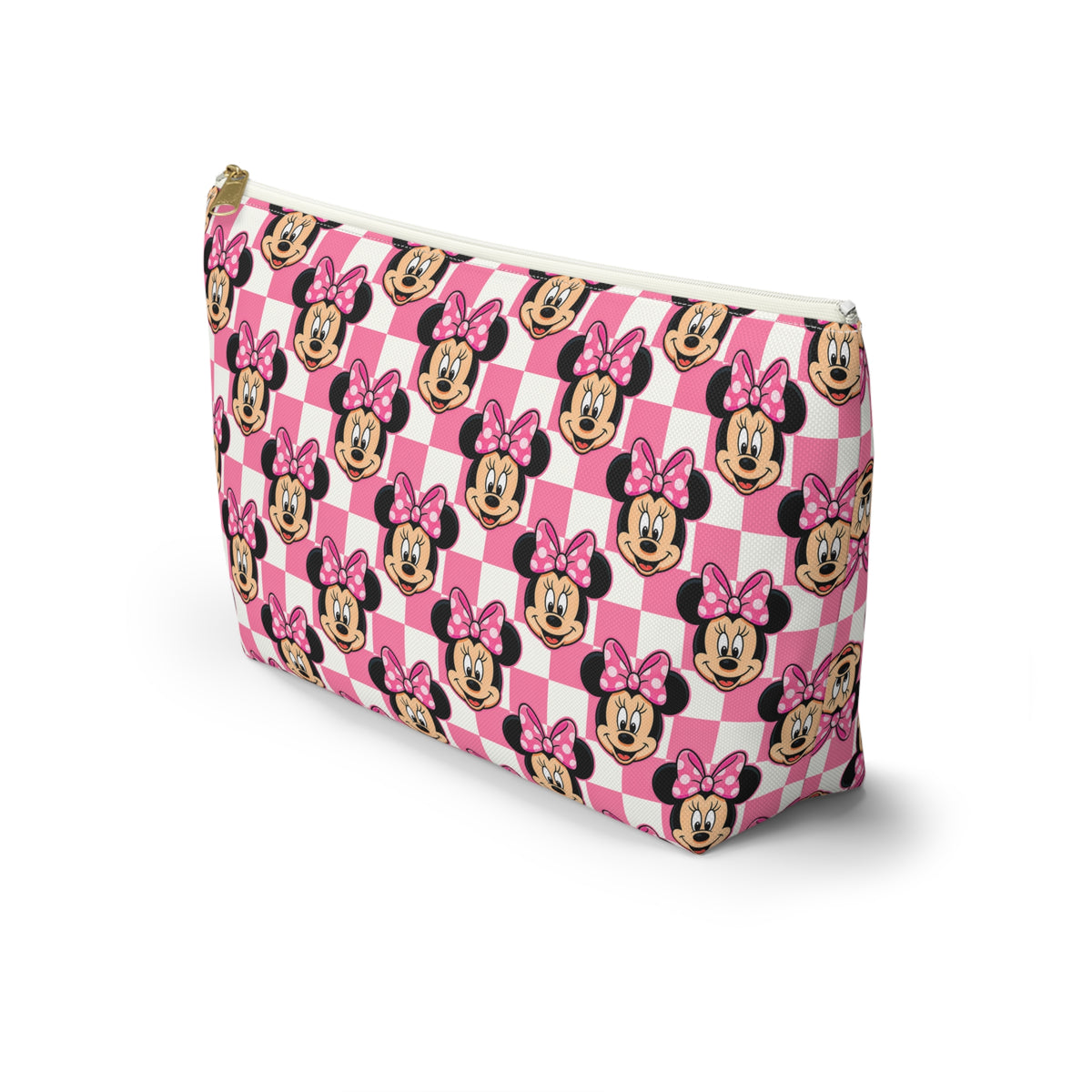Pink Checkerboard Minnie Cosmetic Bag