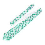 Seafoam Hibiscus Floral Mens Necktie