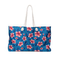 Pink Watercolor Blooms Weekender Bag