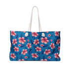 Pink Watercolor Blooms Weekender Bag