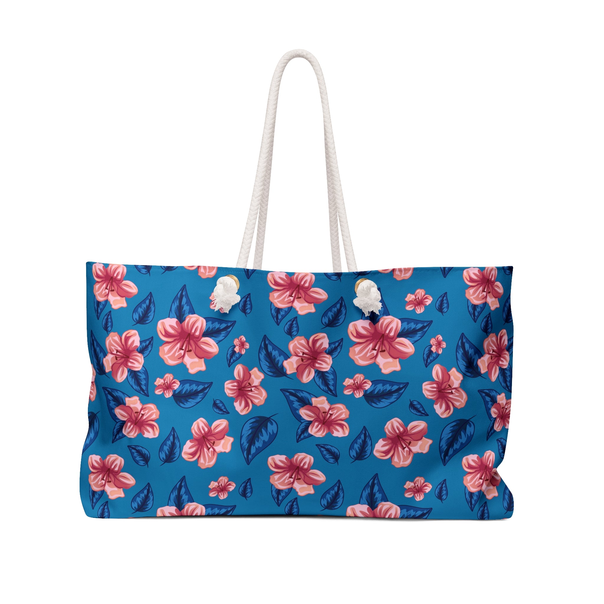Pink Watercolor Blooms Weekender Bag