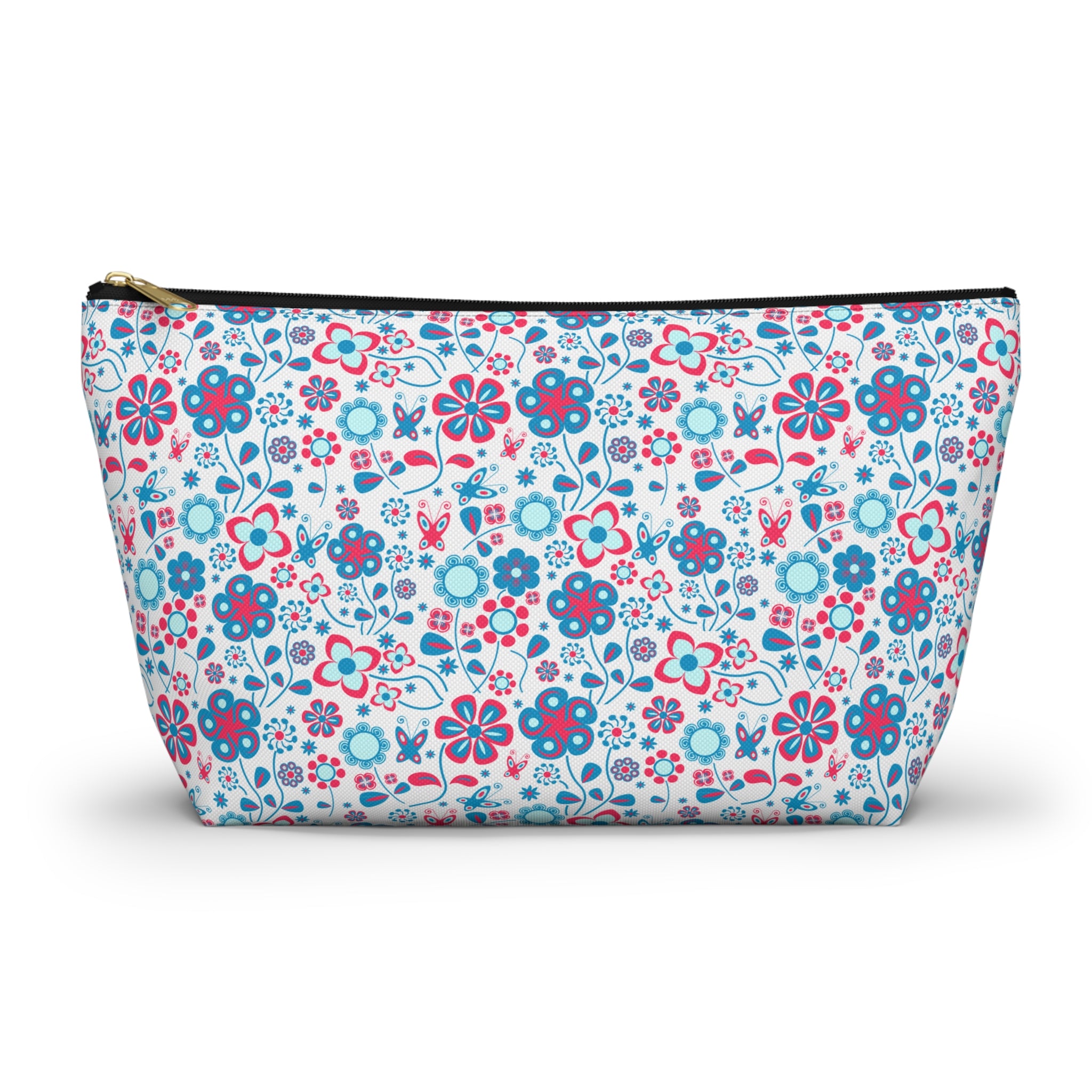 Abstract Pastel Flora Cosmetic Bag
