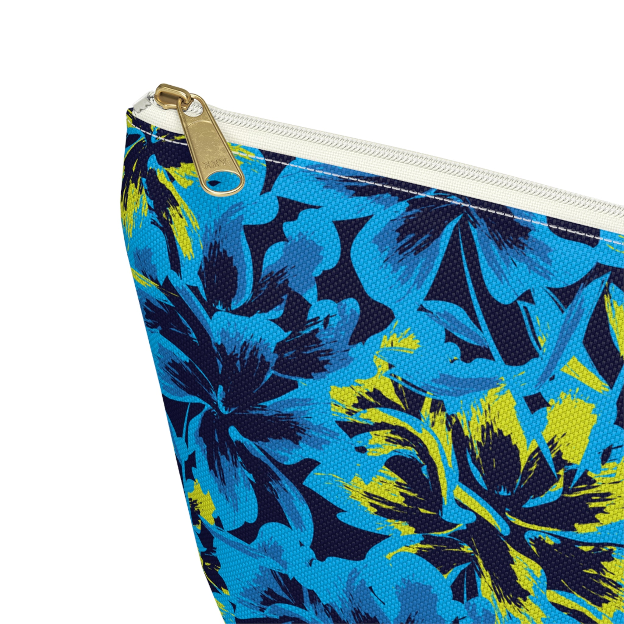Black Light Hibiscus Cosmetic Bag