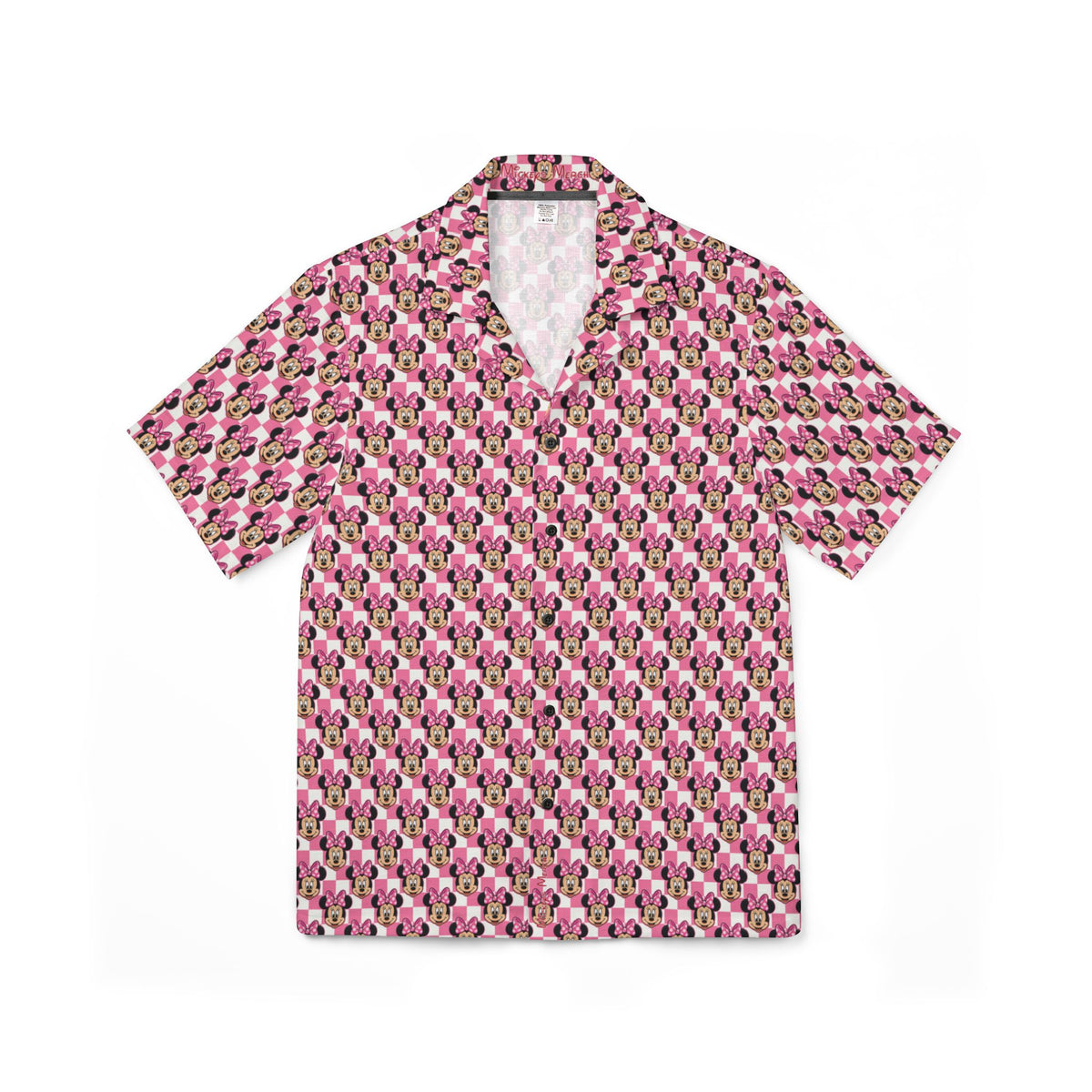 Pink Checkerboard Minnie Hawaiian Shirt