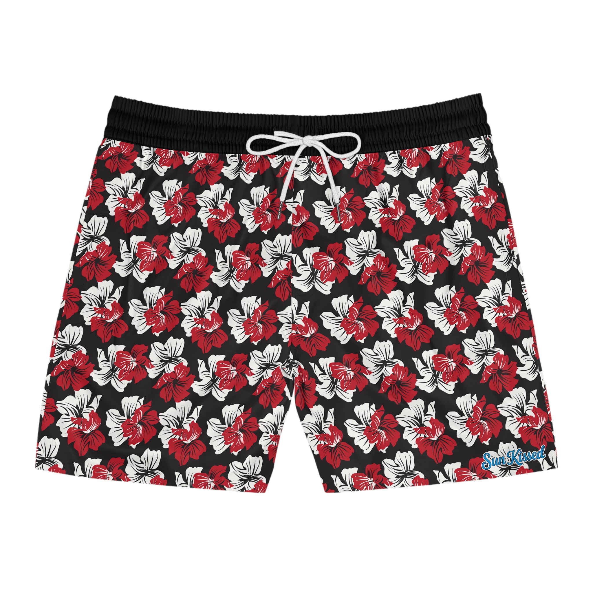 Hibiscus at Night Floral Swim Trunks