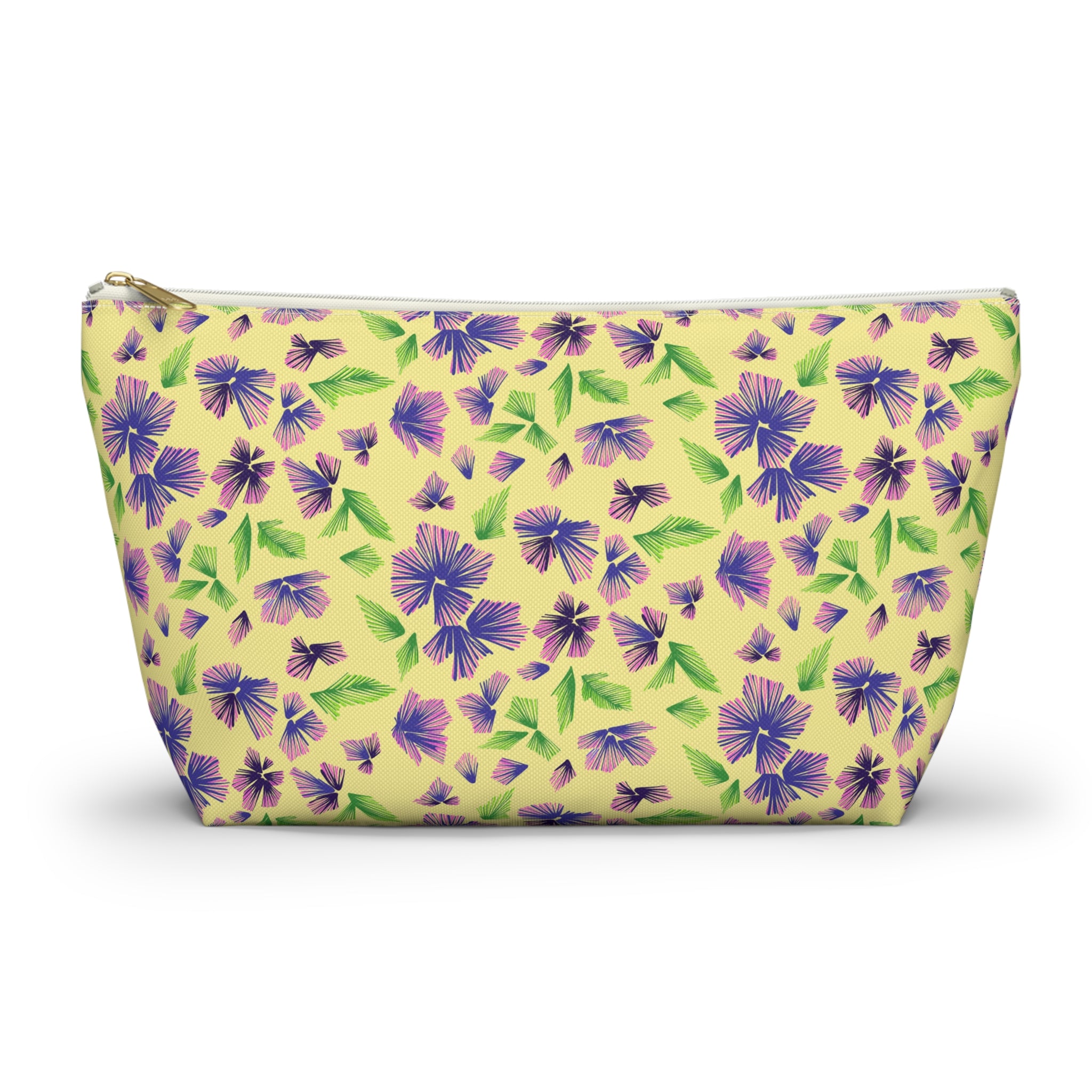 Fanning Purple Flora Cosmetic Bag
